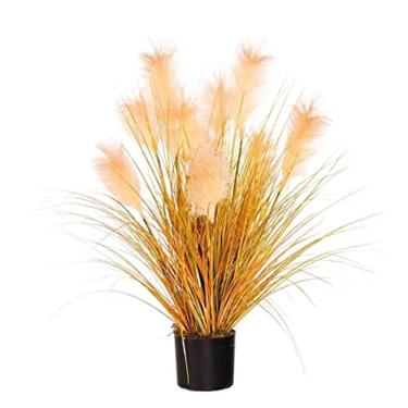 Imagem de SLGGPJBU Plantas falsas plantas artificiais árvores de junco artificial para uso externo e interno, árvores de plantas falsas em vaso para decoração de jardim de casa e escritório, presente plantas