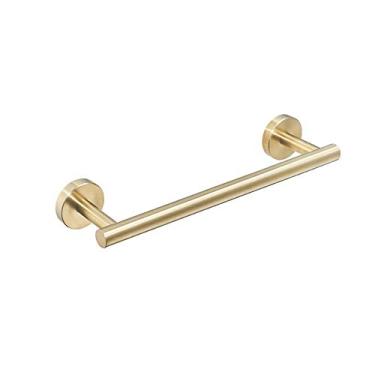 Imagem de 3FLQOOPP Toalheiro para toalheiro de aço inoxidável 304 resistente suporte de toalha montado na parede rack de armazenamento de haste única para banheiro cozinha vaso sanitário, ouro escovado