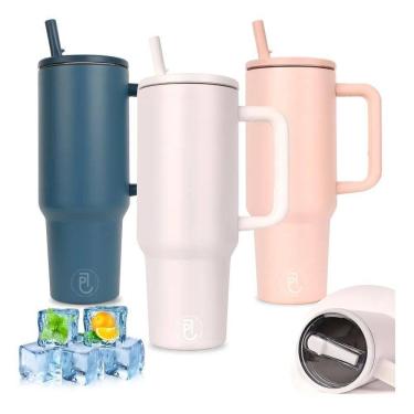 Imagem de Copo Termico 1200Ml Com Alca Preto Neon Festa Rock E Roll Li