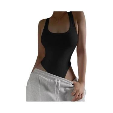 Imagem de Body Feminino Sem Mangas, Ombros Descidos, Tricotado, Verão, Sexy, Bod