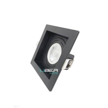 Imagem de Spot Embutir Recuado Dicroica Abs Conecta Preto 6290