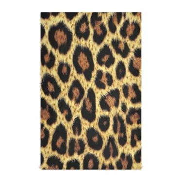 Imagem de Wassud Toalhas de cozinha com estampa de leopardo toalhas de prato de cozinha 1 pacote de panos de prato macios com laço para pendurar toalha de mão super absorvente de secagem rápida toalhas de chá