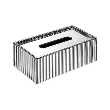 Imagem de x3anggyt5 Capa de caixa de lenços hotel restaurante caixa de papel especial comercial de aço inoxidável de alta qualidade caixa de guardanapo criativo de luxo porta-lenços (grande)