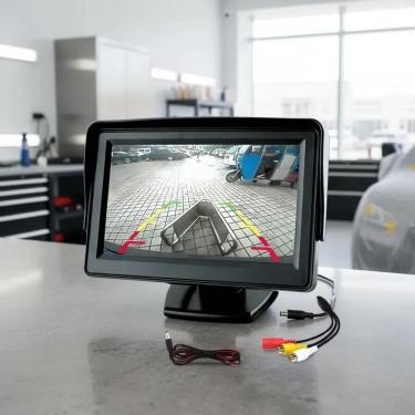 Imagem de Monitor Digital Lcd Colorido Veicular 4.3 Tela Lcd Câmera Ré
