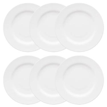 Imagem de Conjunto De Pratos Rasos 06 Peças Flamingo White Oxford