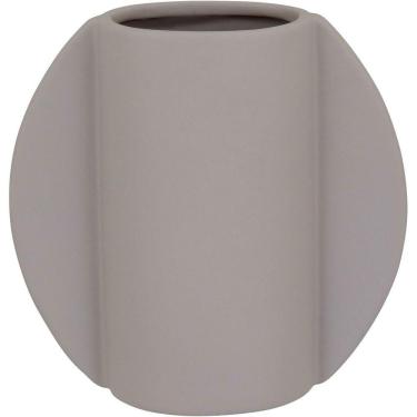 Imagem de Vaso Decorativo Enfeite Casa Cerâmica 17x17x17cm Branco