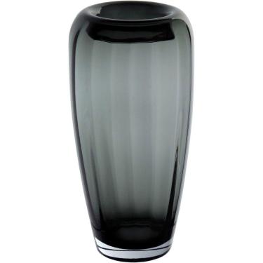 Imagem de Vaso Decorativo Enfeite Casa Home&co Vidro 25x13x13cm Fume