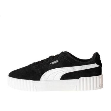 Imagem de Tênis Puma Carina 3.0 SD Feminino Casual Camurça Original, 39, Preto, 