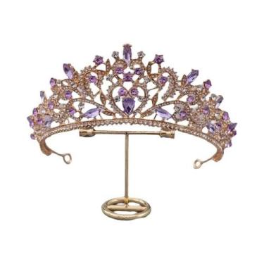 Imagem de Tiara De Diamante Princesa, Coroa Balok Para Noivas, Acessórios De Est