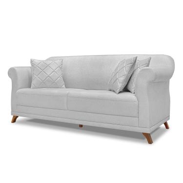 Imagem de Sofá Amsterdam 2 Lugares 1,80 Linho Rustico Grigio - Lucadi Home