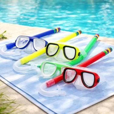 Imagem de Kit Mergulho Máscara E Snorkel Infantil Piscina Praia Férias - VDs Imp