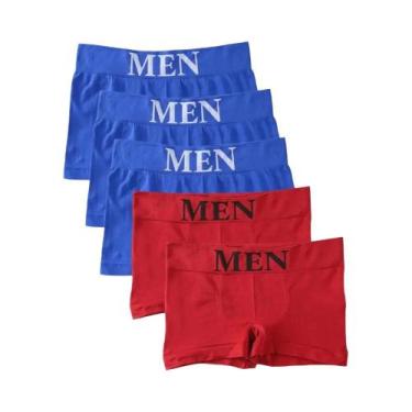 Imagem de Conjunto De 5 Cuecas Boxer Masculinas De Alta Elasticidade E Respirabi