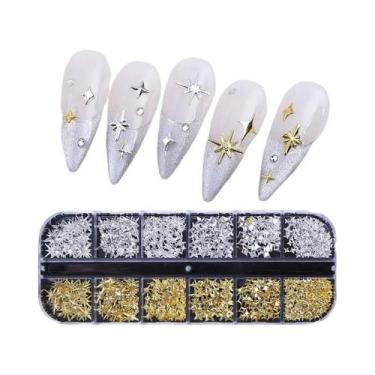 Imagem de Acessórios De Manicure Elegantes DIY: Laço 3D Dourado Para Unhas, Fita