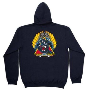 Imagem de Moletom Santa Cruz Canguru Natas Screaming Panther Hood - Azul Marinho-Masculino