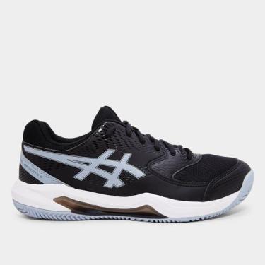 Imagem de Tênis Asics Gel-Dedicate 8 Clay Saibro Masculino, Preto, Azul, 39