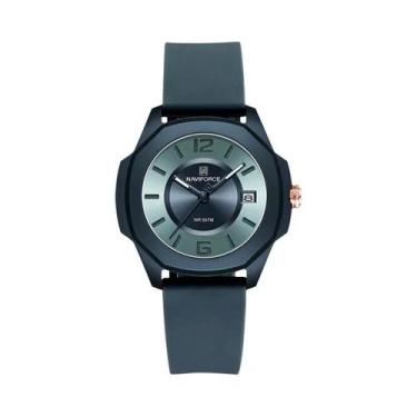 Imagem de Relógio De Moda Feminino NAVIFORCE 7107 Com Pulseira De Silicone, 5ATM