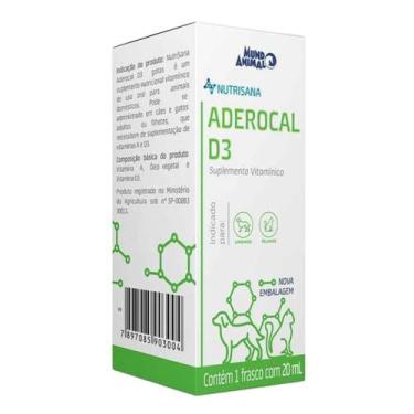Imagem de Suplemento Vitamínico Nutrisana Aderocal D3 20ml  Para Cães e Gatos - 