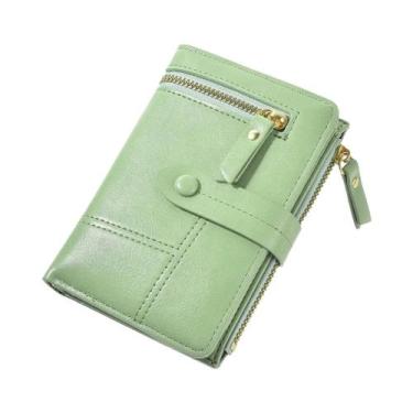 Imagem de Carteira Feminina De Alta Qualidade Em Couro PU, Curta, Dobrável, Vert