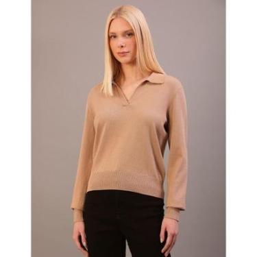 Imagem de Suéter Calvin Klein  Manga Longa Gola Johnny Com Lã-Feminino