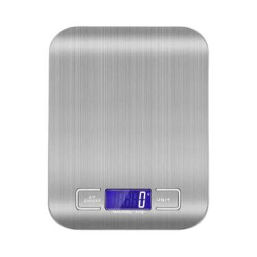 Imagem de Balança Digital De Cozinha 5kg Com Display LED Em Aço Inoxidável Para 