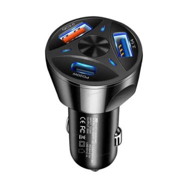 Imagem de Carregador Veicular Turbo 55W Com 3 Entradas USB 3.1 USB 3.0 USB Tipo 