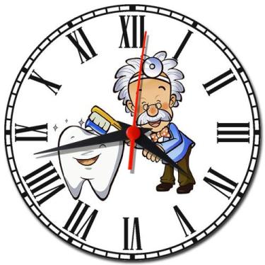 Imagem de Relógio de Parede Dentista Decoração Consultório Odontológico - Gringo