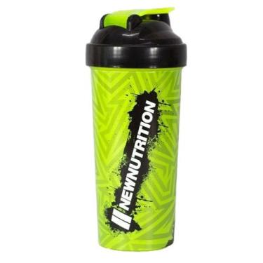 Imagem de Coqueteleira Slim Estampada - 600ml Verde Neon - NewNutrition