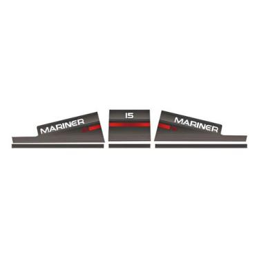 Imagem de Kit Adesivo Compatível Motor de Popa Mariner 15HP Degradê - SPTS