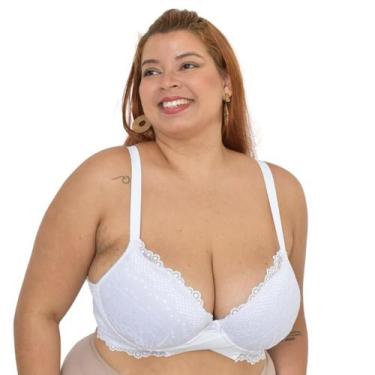 Imagem de Sutiã Renda Plus Size Reforçado Soutien Lingerie Com Aro e Bojo Corpo 