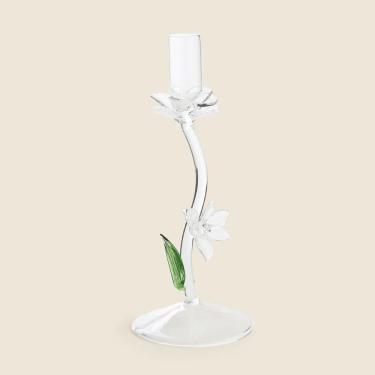 Imagem de Castiçal Flower Vidro 9x23cm - A\CASA