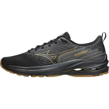 Imagem de Tênis masculino mizuno vitality 5 esportivo para corrida, Preto ouro, 