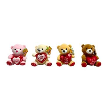 Imagem de Urso de Pelúcia com Coração FE7417 - Fizzy, Bege