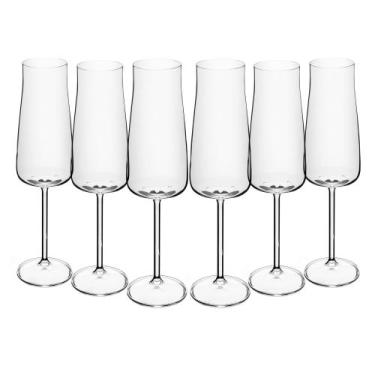 Imagem de Conjunto 6 Taças de Champagne De Cristal Ecológico Alex 210Ml - Wolff