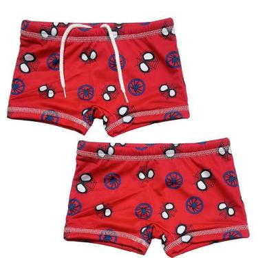 Imagem de Sunga Infantil Box Forro Interno Cordão De Regulagem Estampada Proteçã