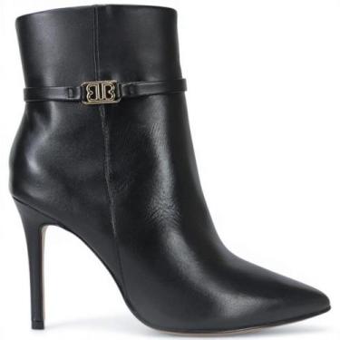 Imagem de Bota Feminina Bottero 378202 Couro Salto Fino, Preto, Ouro, 38