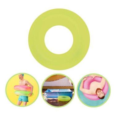 Imagem de Boia Neon Redonda Piscina Adulto Criança Inflável 90cm Verde - Mor