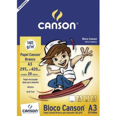 Imagem de Bloco A3 140g Desenho 20 Folhas - Canson