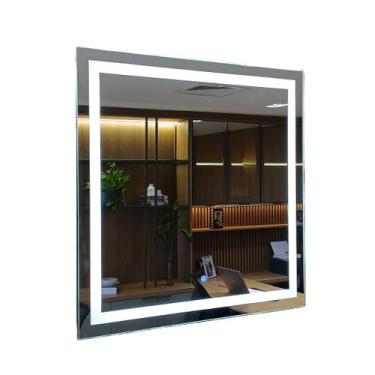 Imagem de Espelho Decorativo de Luxo 80x80cm Iluminado LED Frio 6000K  Touch Scr