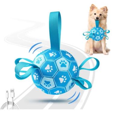 Imagem de Bola de Futebol Interativa para Cães Qraxond Recarregável por USB
