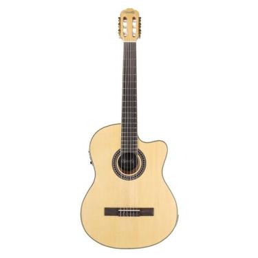 Imagem de Violão clássico eletro-acustico lorenzzo 39" - slim cutaway - nylon - 