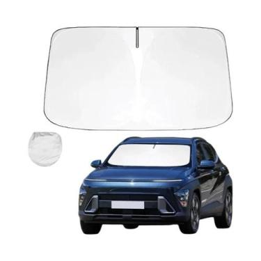 Imagem de Protetor Solar Para Para-brisa Hyundai Kona N Line, Filme Dobrável Pro
