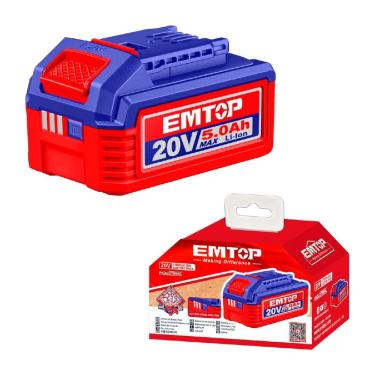 Imagem de Bateria Recarregável Emtop 20V 5Ah - Compatível com ferramentas Emtop P20S - EBPK20031