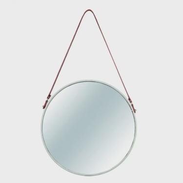 Imagem de Espelho Redondo Decorativo de Metal - Off-White 45,5cm