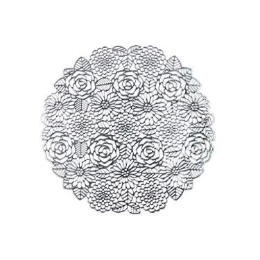 Imagem de LUGAR AMERICANO DE PLÁSTICO FLOWERS PRATEADO 38cm