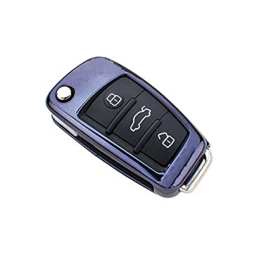 Imagem de Venus-David TPU Car Key Case Key Protection Shell Capa do porta-chaves Bolsa para chaves, apto para Audi C6 A7 A8 R8 A1 A3 A4 A5 Q7, preto