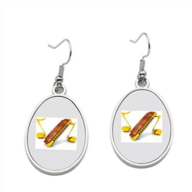 Imagem de Brinco de gaita e notas musicais – Brincos com pingente para meninas – Presente de festa de aniversário dos namorados