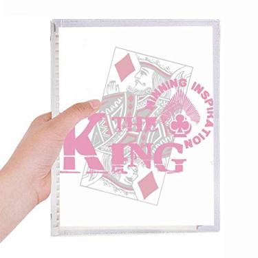 Imagem de Caderno com estampa de utensílios de jogo King Playing Cards com folhas soltas e diário recarregável