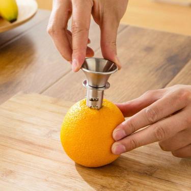 Imagem de Espremedor Extrator de Suco de Limão e Laranja, tubular em inox - Espremedor de Limão