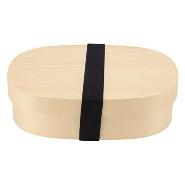 Imagem de Bento Box Mess-tins Portátil Estilo Japonês Madeira Grande Camada Removível Divisor Lancheira Bento com Alça