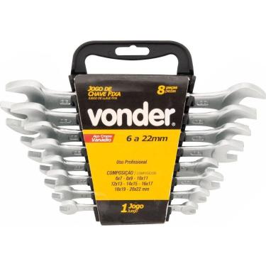 Imagem de Jogo Chave Fixa 6-22mm Cromo Vanádio Fosco Com 8 Peças Supor